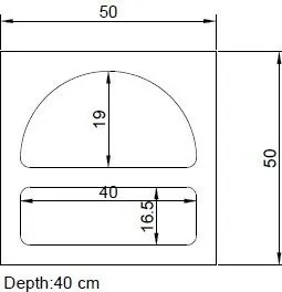 Κομοδίνο Λευκό FLOGO 50x40x50