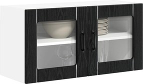 vidaXL Ραφιέρα τοίχου LUCCA Μαύρη Δρυς 80 x 31 x 40 εκ