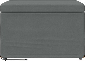 vidaXL Σκαμνί Σκούρο Γκρι Ύφασμα και Επεξεργασμένο Ξύλο