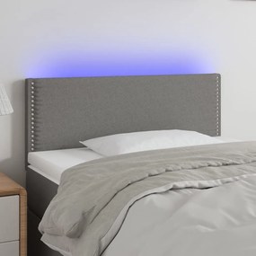 Κεφαλάρι Κρεβατιού LED Σκούρο Γκρι 80x5x78/88 εκ. Υφασμάτινο 3121447