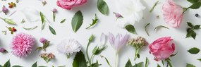 Εικόνα όμορφη νεκρή φύση λουλουδιών - 120x40
