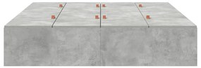 vidaXL Σκελετός Κρεβατιού Γκρι σκυροδέματος 200 x 160 x 31.5 εκ.