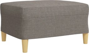 vidaXL Πολυθρόνες Σετ 4 Τεμαχίων Taupe από Ύφασμα με Υποπόδια