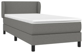 ΚΡΕΒΑΤΙ BOXSPRING ΜΕ ΣΤΡΩΜΑ ΣΚΟΥΡΟ ΓΚΡΙ 90X190 ΕΚ. ΥΦΑΣΜΑΤΙΝΟ 3126046