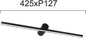 Απλίκα μπάνιου Viokef Rocco-Μήκος: 40 εκ.-Μαύρο