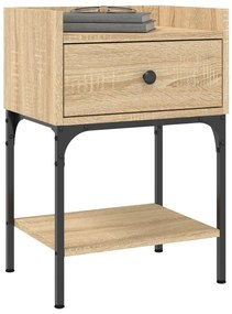 vidaXL Κομοδίνα 2 τεμ. Sonoma Δρυς 40,5x31x60 εκ. Επεξεργασμένο Ξύλο