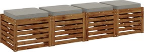 vidaXL Μαξιλάρια καθιστικού 4 κομματιών VUGHT 4 pcs 100% Πολυεστέρας