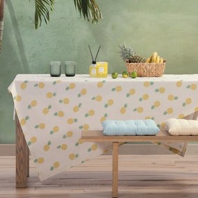 Τραπεζομάντηλο Delicious Αλέκιαστο Ecru-Lime Nef-Nef 140X240 100% Βαμβάκι