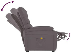 vidaXL Πολυθρόνα Μασάζ Γκρι από Συνθετικό Δέρμα