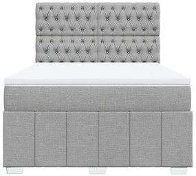 ΚΡΕΒΑΤΙ BOXSPRING ΜΕ ΣΤΡΩΜΑ ΑΝΟΙΧΤΟ ΓΚΡΙ 140X190 ΕΚ. ΥΦΑΣΜΑΤΙΝΟ 3291670