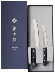 Μαχαίρια Basic (Σετ 2Τμχ) TBS-200 Black-Chrome Tojiro Ανοξείδωτο Ατσάλι