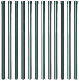vidaXL Πό posts φράχτη 12 pcs Πράσινο 110 cm