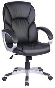 A9110 ΜΑΥΡO PU ΠΟΛΥΘΡΟΝΑ ΓΡΑΦΕΙΟΥ 65.5X69X46-108/56-118εκ.