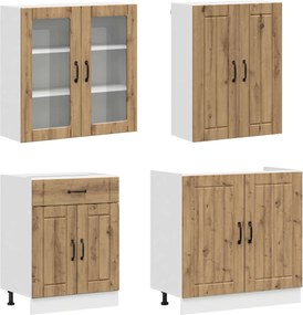 vidaXL Μονάδα κουζίνας LUCCA 8 pcs Artisan Δρυς Επεξεργασμένο Ξύλο