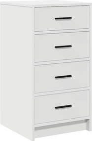 vidaXL Τραπέζι περιποίησης με συρτάρι 3 pcs Λευκό Επεξεργασμένο ξύλο