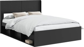 vidaXL Καλάθι με αποθήκη και κεφαλάρι Μαύρο 135 x 190 cm