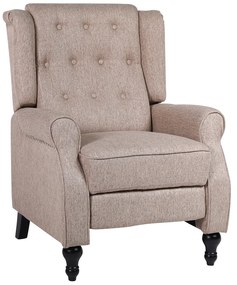 Πολυθρόνα Ανακλινόμενη ArteLibre ALNAIR Καφέ Ύφασμα 78x85x104cm