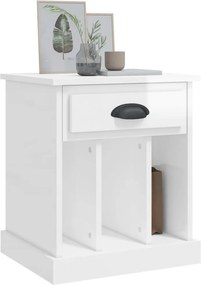 vidaXL Κομοδίνο Γυαλιστερό Λευκό 43 x 36 x 50 εκ.