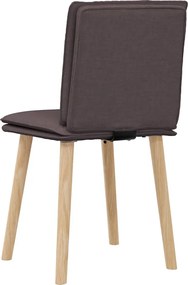 vidaXL Καρέκλες Τραπεζαρίας 2 τεμ. Σκούρο Καφέ Υφασμάτινες