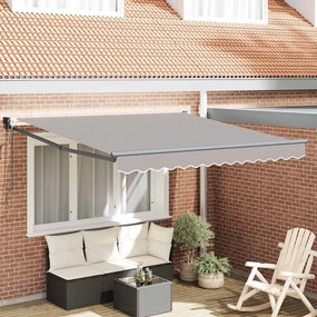 vidaXL Σκηνίτσα Αναδιπλούμενη Ανοιχτό γκρι 350 x 250 εκ ύφασμα