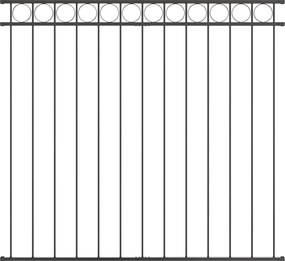 vidaXL Στοιχείο Φράχτη Γκρι 170 x 150 εκ. Ατσάλι