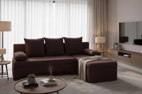 Γωνιακός καναπές Lamor-Καφέ