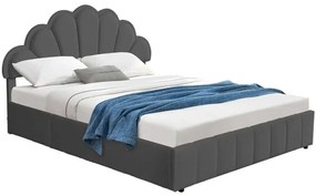 Κρεβάτι Με Αποθηκευτικό Χώρο Wardie (Για Στρώμα 160x200cm) 234-000015 214x167x108cm Anthracite Διπλό