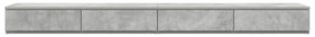 vidaXL Συρτάρια Κρεβατιού Γκρι Σκυρόδεμα 200x36,5x16,5 εκ. MDF