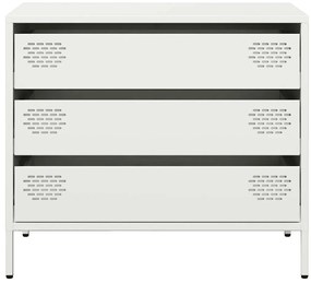 vidaXL Ντουλάπι Λευκό 68x39x58,5 εκ. από Χάλυβα Ψυχρής Έλασης