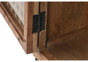 Σκευοθήκη DKD Home Decor Καφέ Μαύρο Κρυστάλλινο Ξύλο από Μάνγκο 90 x 40 x 90 cm