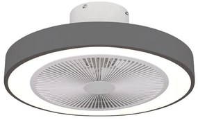 Ανεμιστήρας Οροφής Halo Flow 06-30162 Με Φως Led 45W & Τηλεχειριστήριο 15W Φ50x24cm Grey Estia Διάμετρος 50cm