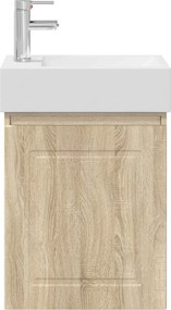 vidaXL Μονάδα μπάνιου με βρύση Sonoma Δρυς 45,5 x 22,5 x 84 εκ