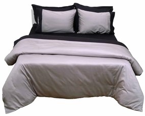 Κουβερλί Υπέρδιπλο (220x240) 2 Όψεων Anna Riska Luxury Bicolour Grey/Black