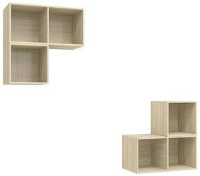 vidaXL Έπιπλο Τηλεόρασης 4 Τεμαχίων Sonoma Δρυς από Επεξ. Ξύλο