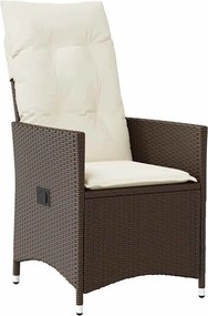 vidaXL Σέτ φαγητού για κήπο 9 pcs Καφέ συνθετικό ρατάν