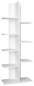 Βιβλιοθήκη Tree Megapap χρώμα λευκό 45x21,4x113εκ.