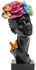 Διακοσμητικό Figurine Butterfly Lady Πολυρεσίνη Μαύρο 20x20x41εκ. - Μαύρο