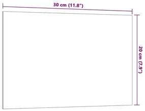 vidaXL Πίνακας Επιτοίχιος Μαγνητικός Λευκός 30 x 20 εκ. Ψημένο Γυαλί