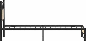 vidaXL Πλαίσιο Κρεβ. Χωρ. Στρώμα Sonoma Δρυς 90x200 εκ. Επεξ. Ξύλο