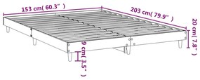 ΠΛΑΙΣΙΟ ΚΡΕΒΑΤΙΟΥ ΜΑΥΡΟ 160X200 ΕΚ. ΕΠΕΞΕΡΓΑΣΜΕΝΟ ΞΥΛΟ 832030