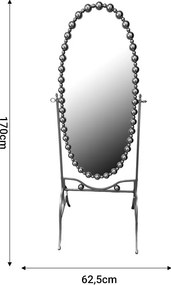 Καθρέπτης Present Inart μαύρο μέταλλο 63.5x50x171εκ