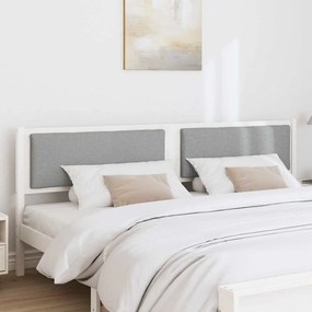 vidaXL Κεφαλάρι Άλλο Λευκό 200 cm Μασίφ ξύλο πεύκου