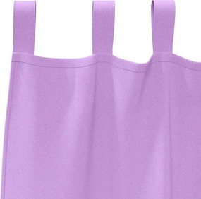 vidaXL Κουρτίνες Μαύρης Ύφανσης με Δαχτυλίδια 2 pcs Μοβ 140 x 140 cm