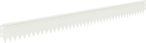 vidaXL Περίγραμμα γκαζόν 10 τμχ. 103 x 10 cm Ατσάλι Λευκό