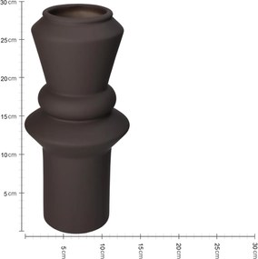 Βάζο ArteLibre Καφέ Δολομίτης 13.1x13.1x28.3cm