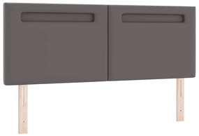 vidaXL Κεφαλάρι Επιτοίχιο με κεφαλάρι Γκρι 160 cm PVC