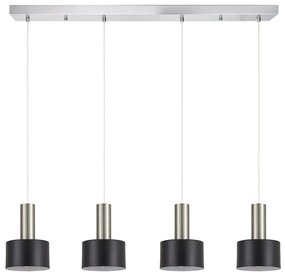 Φωτιστικό Οροφής - Ράγα Adept Tube 77-8455 85x14x300cm 4xE27 60W Nickel-Black Homelighting
