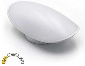 Adeleq Απλίκα LED Αλουμινίου Ορθογώνια Οβάλ 8W CCT ΙΡ54 Λευκή 3-110