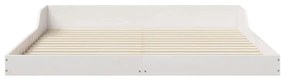 vidaXL Σκελετός Κρεβατιού Λευκό 140 x 220 cm Μασίφ ξύλο πεύκου