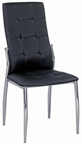 Καρέκλα Erina Black 11-1537 44X55X100cm Μέταλλο,Τεχνόδερμα